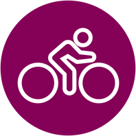 Bicycling exercise icon